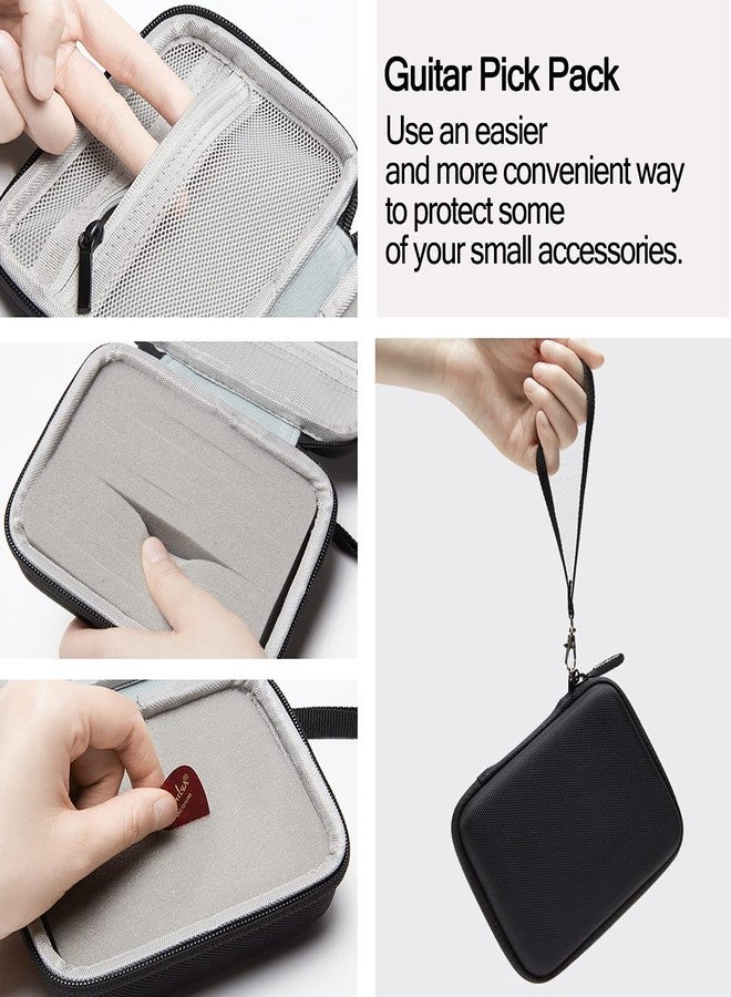 COOZOOM Guitar Pick Holder Case Compatible for Fender, ChromaCast, D'Addario, JIM DUNLOP, Bolopick, UNLP MUSICAL INSTRUMENT Guitar Accessories, All Size Picks Storage Pouch Box-Bag Black - Image 4